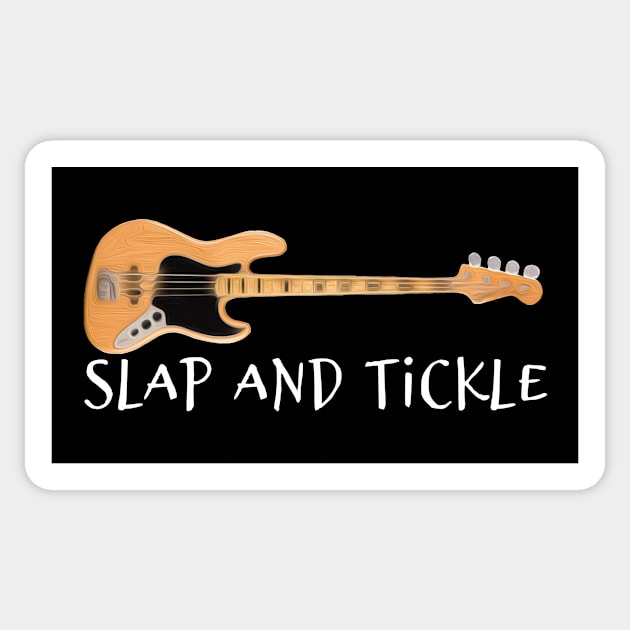 Slap and Tickle - Bass Guitar (on dark) Sticker by nickcarpenter